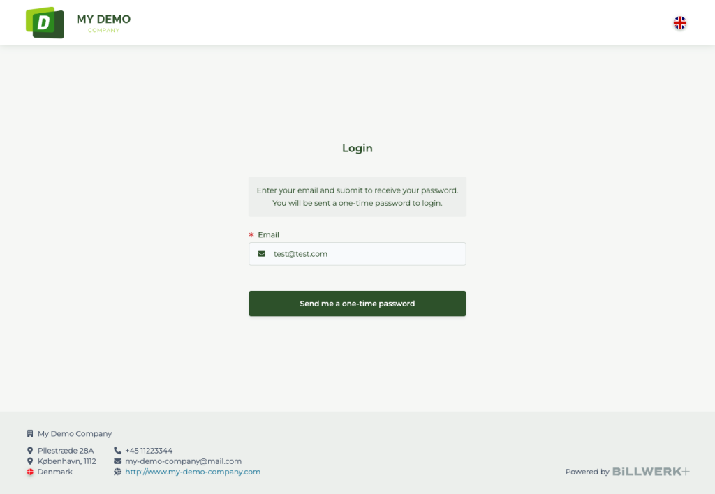 the login for your customer to check their own profil and subscription