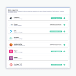 Billwerk+ Pay Screenshot of different card acquirers with some of them activated