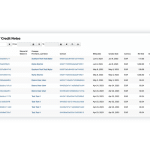 Billwerk+ Transform Screenshot of Invoices and credit notes overview