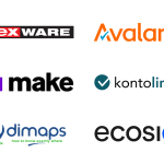 Logos: Lexware, Avalara, make, kontolink, dimaps, ecosio