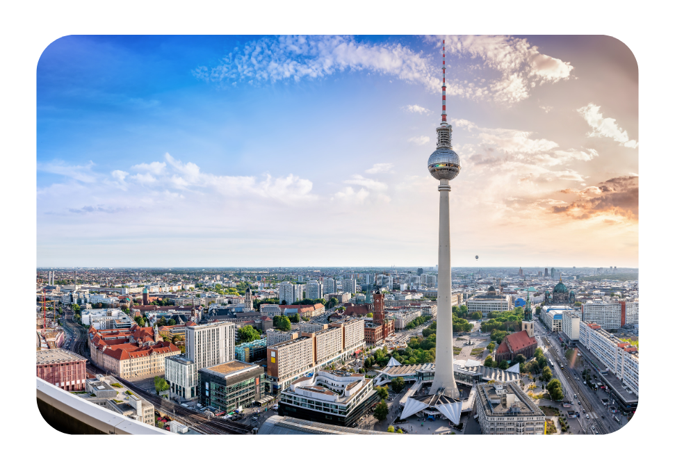 eagle eye view of Berlin