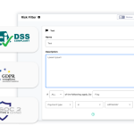 PCI DSS, GDPR Compliant, SOC2 TYP II Certified - and a screenshot of the Optimize/Pay risk filter